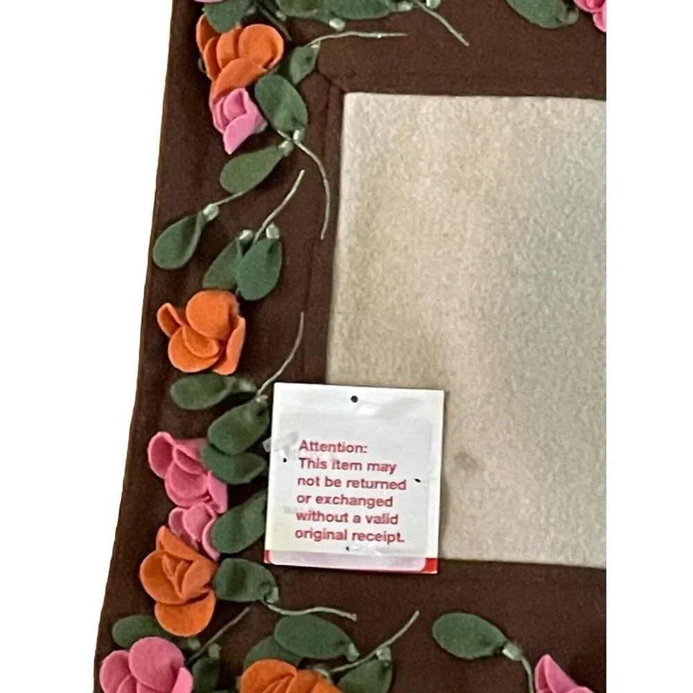Pier 1 Imports Table Runner Jardinia 14” X 69” 3D Fabric Flowers Brown Tan‎ Wool